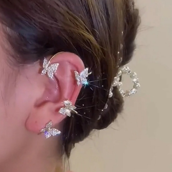 Silver butterfly ear cuff - Picture 3 of 4